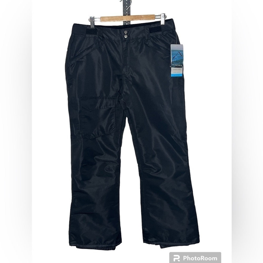 NWT Iceberg Outerwear Black Snowboarding Pants Sz Large
